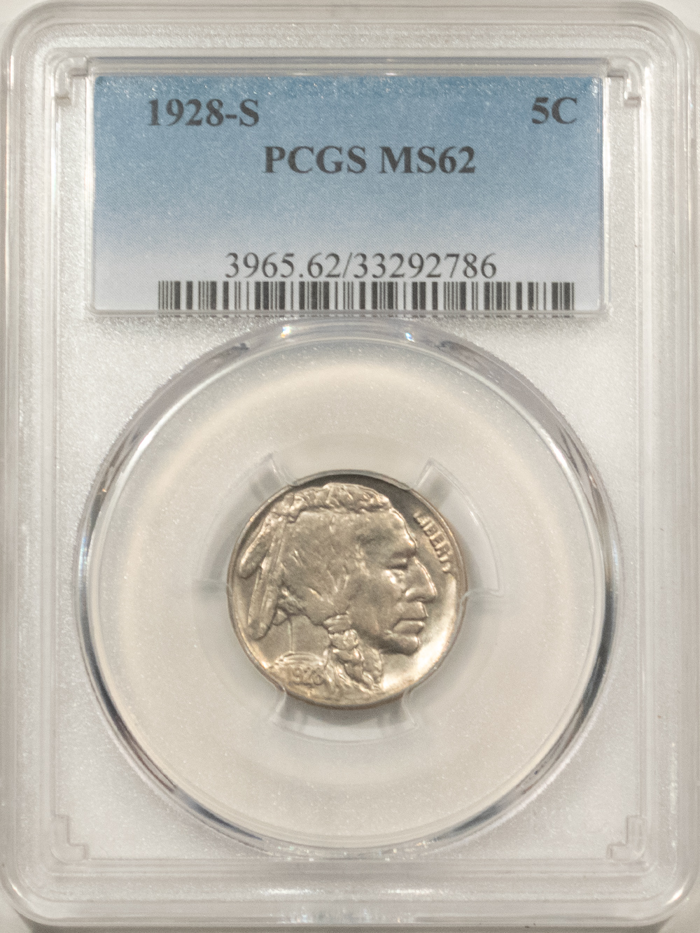 Buffalo Nickels 1928-S BUFFALO NICKEL – PCGS MS-62, TOUGH! Buffalo Nickels 1928-S BUFFALO NICKEL – PCGS MS-62, TOUGH!