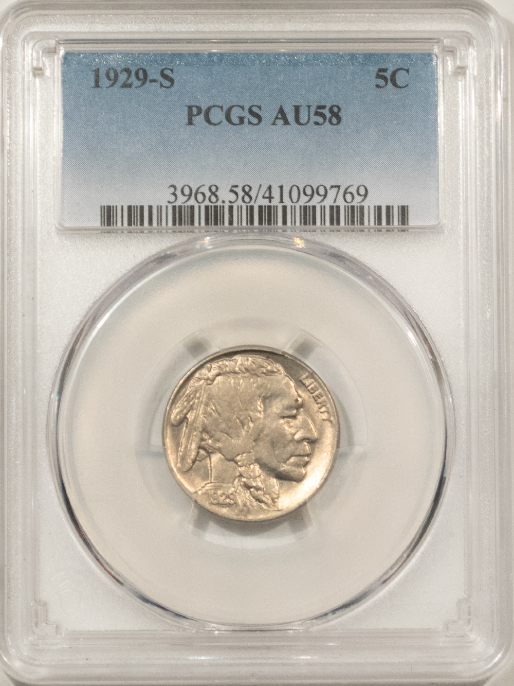 Buffalo Nickels 1929-S BUFFALO NICKEL – PCGS AU-58 Buffalo Nickels 1929-S BUFFALO NICKEL – PCGS AU-58