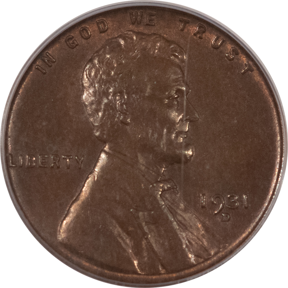 Lincoln Cents (Wheat) 1931-D LINCOLN CENT – PCGS MS-62 BN, LOOKS BETTER! PREMIUM QUALITY! Lincoln Cents (Wheat) 1931-D LINCOLN CENT – PCGS MS-62 BN, LOOKS BETTER! PREMIUM QUALITY!