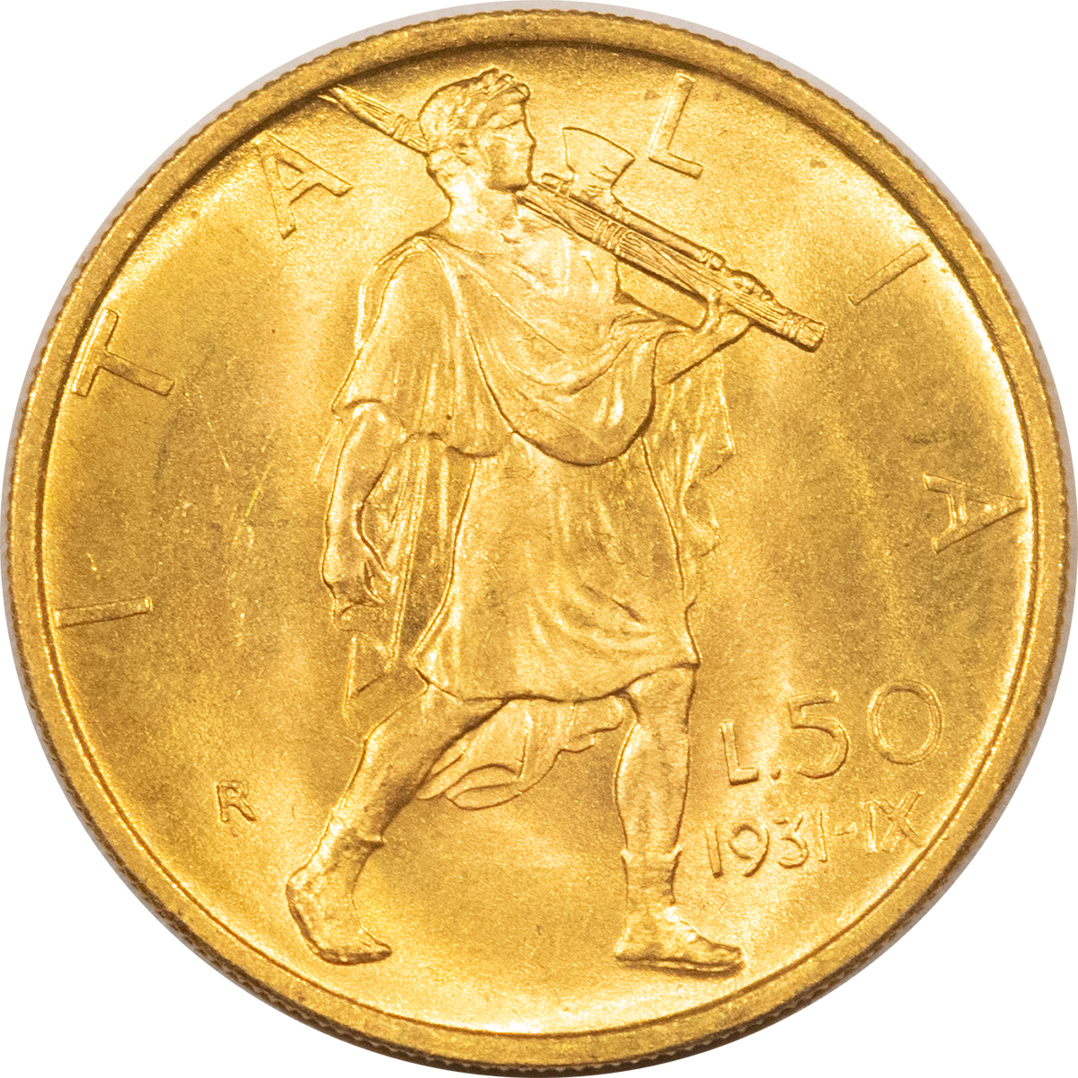 Bullion 1931-R ITALY 50 LIRE GOLD KM#71 .1273 AGW – FRESH BU LOOKS GEM! Bullion 1931-R ITALY 50 LIRE GOLD KM#71 .1273 AGW – FRESH BU LOOKS GEM!