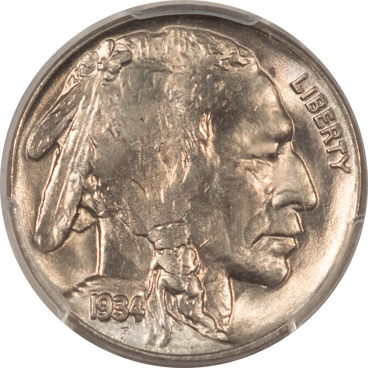 Buffalo Nickels 1934 BUFFALO NICKEL – PCGS MS-64, FLASHY! Buffalo Nickels 1934 BUFFALO NICKEL – PCGS MS-64, FLASHY!