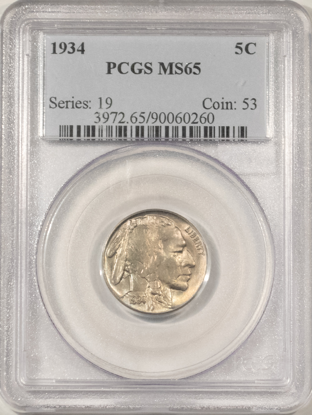 Buffalo Nickels 1934 BUFFALO NICKEL – PCGS MS-65, FRESH LUSTROUS GEM! Buffalo Nickels 1934 BUFFALO NICKEL – PCGS MS-65, FRESH LUSTROUS GEM!