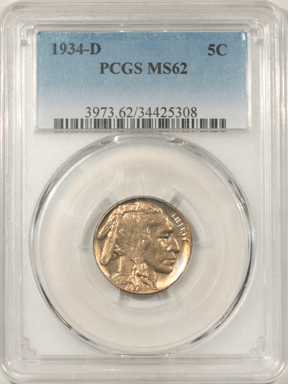 Buffalo Nickels 1934-D BUFFALO NICKEL – PCGS MS-62 Buffalo Nickels 1934-D BUFFALO NICKEL – PCGS MS-62