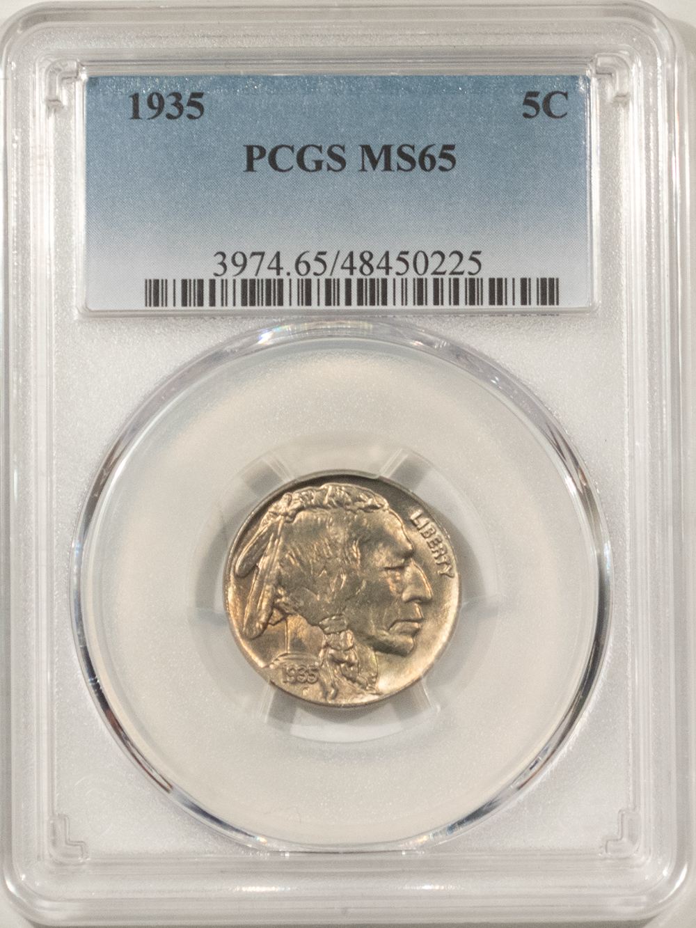 Buffalo Nickels 1935 BUFFALO NICKEL – PCGS MS-65, FRESH ATTRACTIVE GEM! Buffalo Nickels 1935 BUFFALO NICKEL – PCGS MS-65, FRESH ATTRACTIVE GEM!