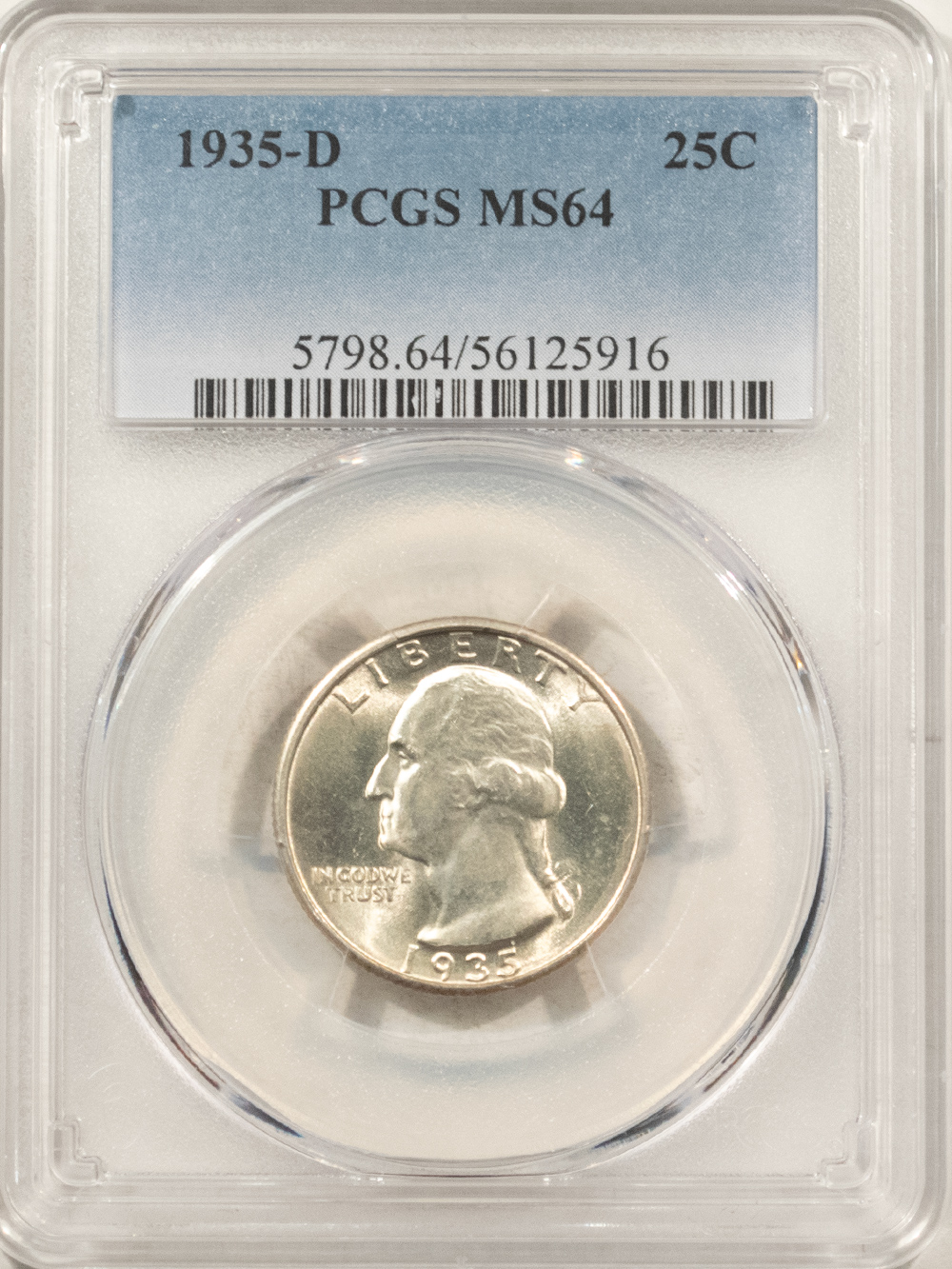 New Certified Coins 1935-D WASHINGTON QUARTER – PCGS MS-64, BLAST WHITE! New Certified Coins 1935-D WASHINGTON QUARTER – PCGS MS-64, BLAST WHITE!