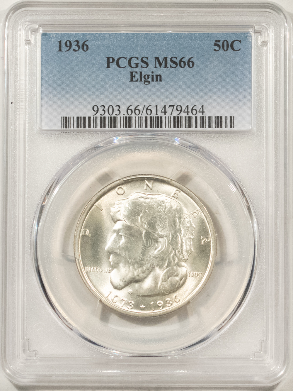 Early Commems 1936 ELGIN COMMEMORATIVE HALF DOLLAR – PCGS MS-66 Early Commems 1936 ELGIN COMMEMORATIVE HALF DOLLAR – PCGS MS-66