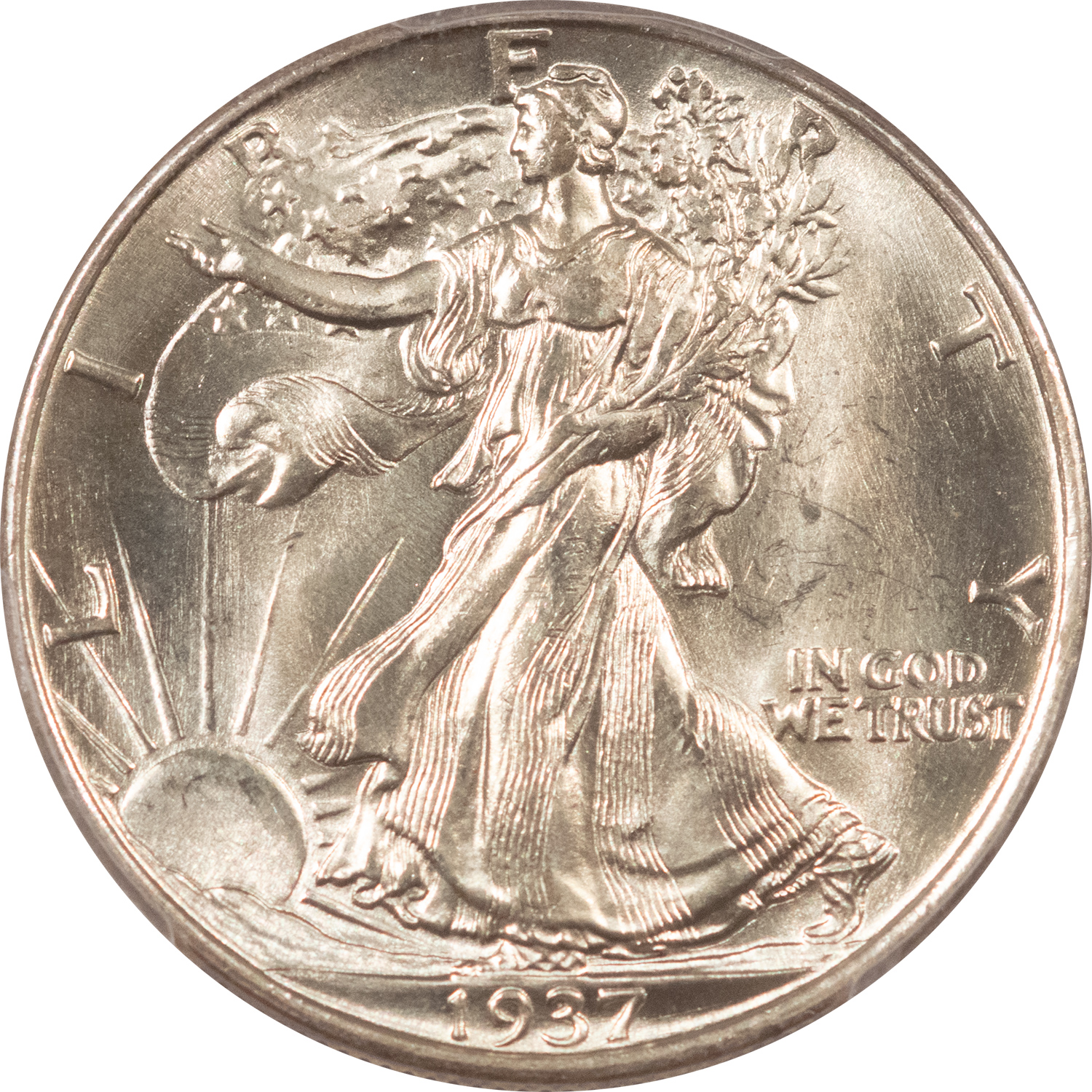 Half Dollars 1937 WALKING LIBERTY HALF DOLLAR – PCGS MS-65, BLAST WHITE GEM! Half Dollars 1937 WALKING LIBERTY HALF DOLLAR – PCGS MS-65, BLAST WHITE GEM!