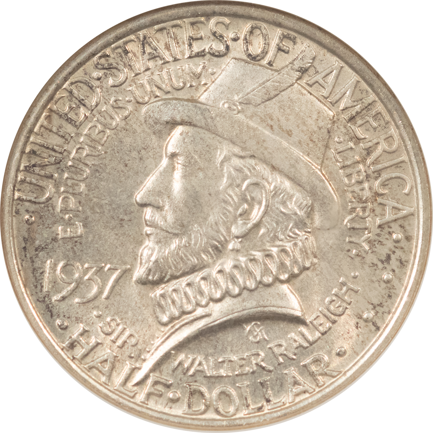 Early Commems 1937 ROANOKE COMMEMORATIVE HALF DOLLAR – ANACS MS-65, OLD WHITE HOLDER! PQ! Early Commems 1937 ROANOKE COMMEMORATIVE HALF DOLLAR – ANACS MS-65, OLD WHITE HOLDER! PQ!