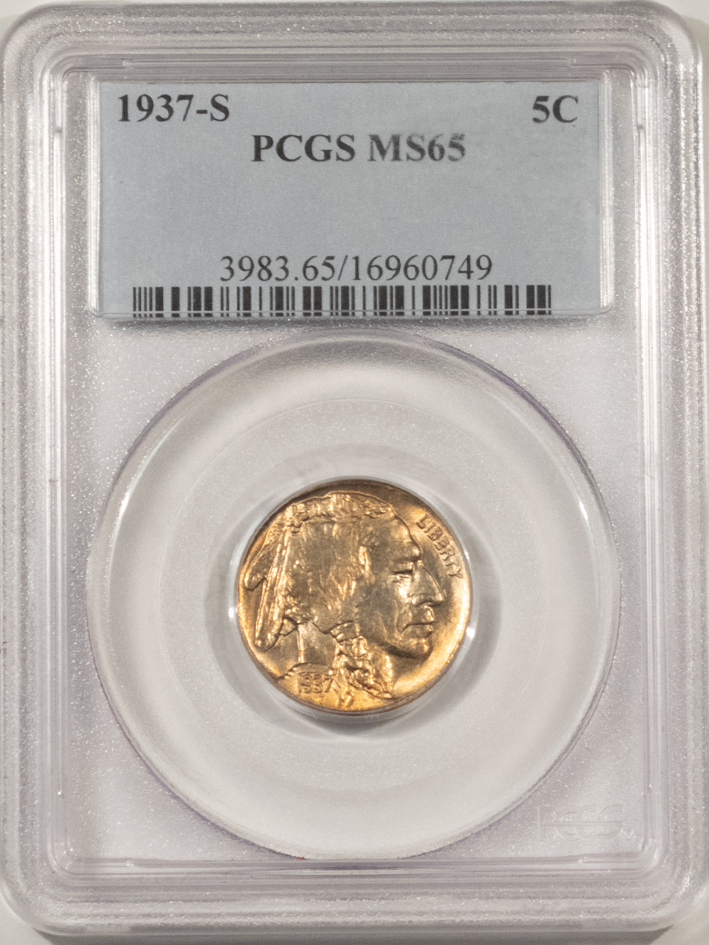 Buffalo Nickels 1937-S BUFFALO NICKEL – PCGS MS-65, LUSTROUS GEM! Buffalo Nickels 1937-S BUFFALO NICKEL – PCGS MS-65, LUSTROUS GEM!