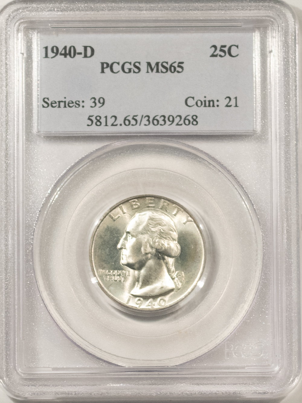 New Certified Coins 1940-D WASHINGTON QUARTER – PCGS MS-65, BLAST WHITE! New Certified Coins 1940-D WASHINGTON QUARTER – PCGS MS-65, BLAST WHITE!