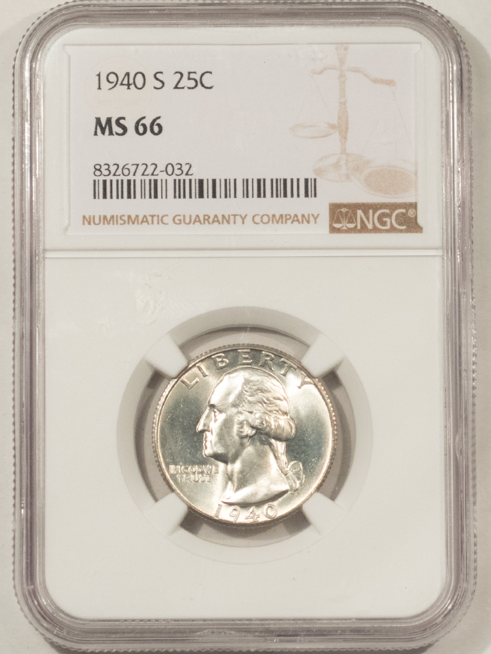 New Certified Coins 1940-S WASHINGTON QUARTER – NGC MS-66, BLAST WHITE! New Certified Coins 1940-S WASHINGTON QUARTER – NGC MS-66, BLAST WHITE!