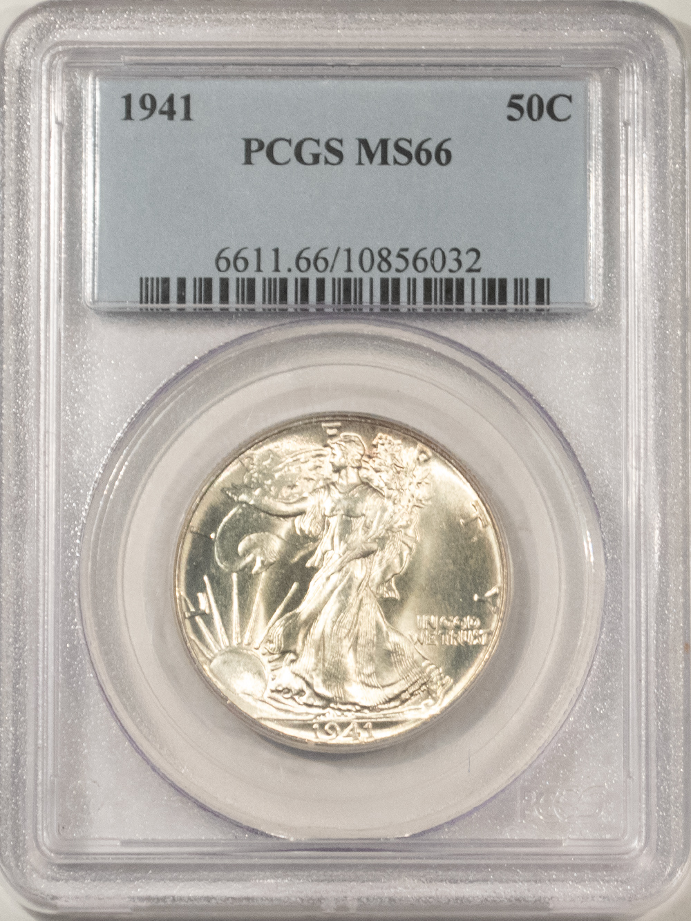Half Dollars 1941 WALKING LIBERTY HALF DOLLAR – PCGS MS-66, FRESH PREMIUM QUALITY GEM! Half Dollars 1941 WALKING LIBERTY HALF DOLLAR – PCGS MS-66, FRESH PREMIUM QUALITY GEM!