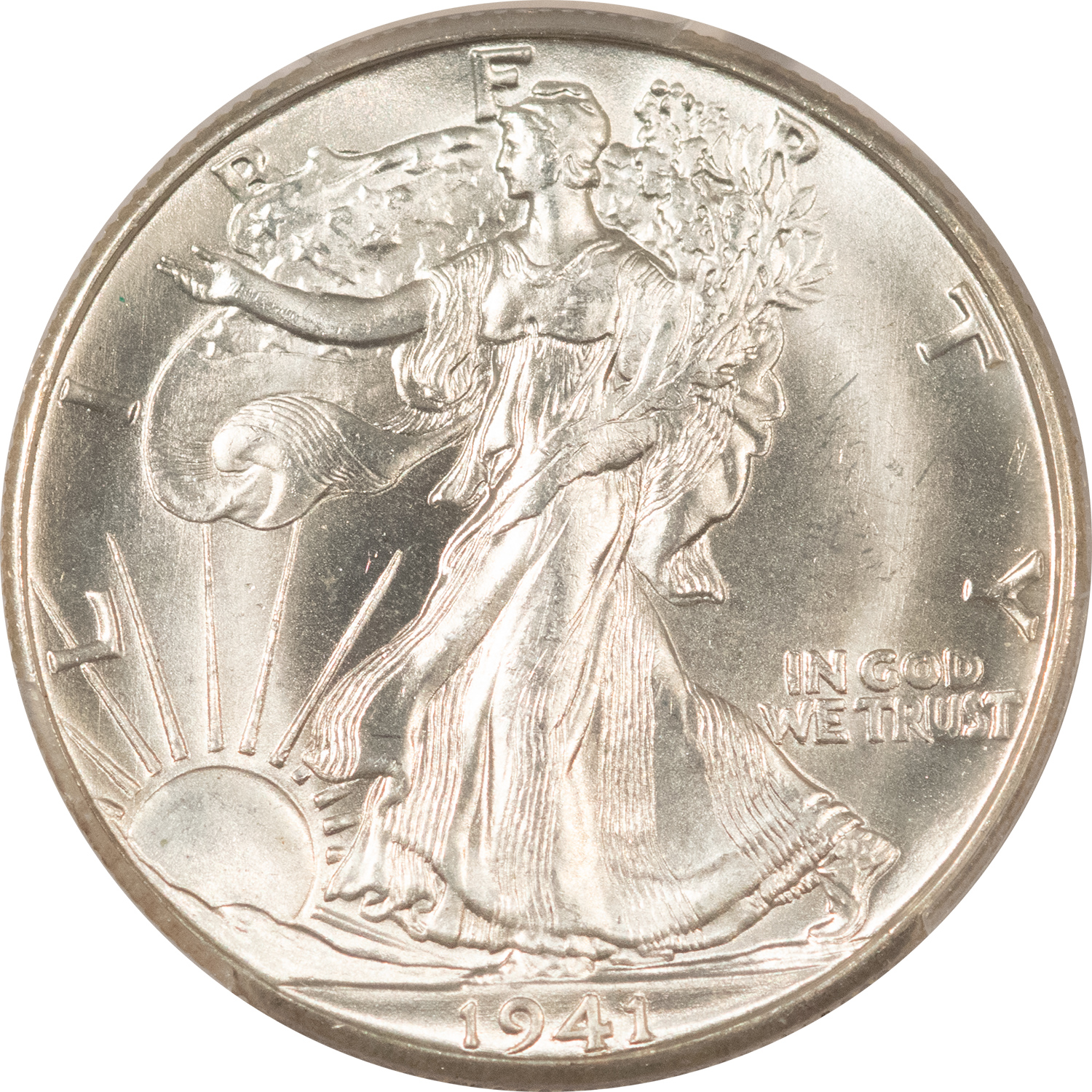 Half Dollars 1941-D WALKING LIBERTY HALF DOLLAR – PCGS MS-66, BLAST WHITE! Half Dollars 1941-D WALKING LIBERTY HALF DOLLAR – PCGS MS-66, BLAST WHITE!