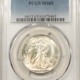 Half Dollars 1942-S WALKING LIBERTY HALF DOLLAR – PCGS MS-64, BLAST WHITE PREMIUM QUALITY!