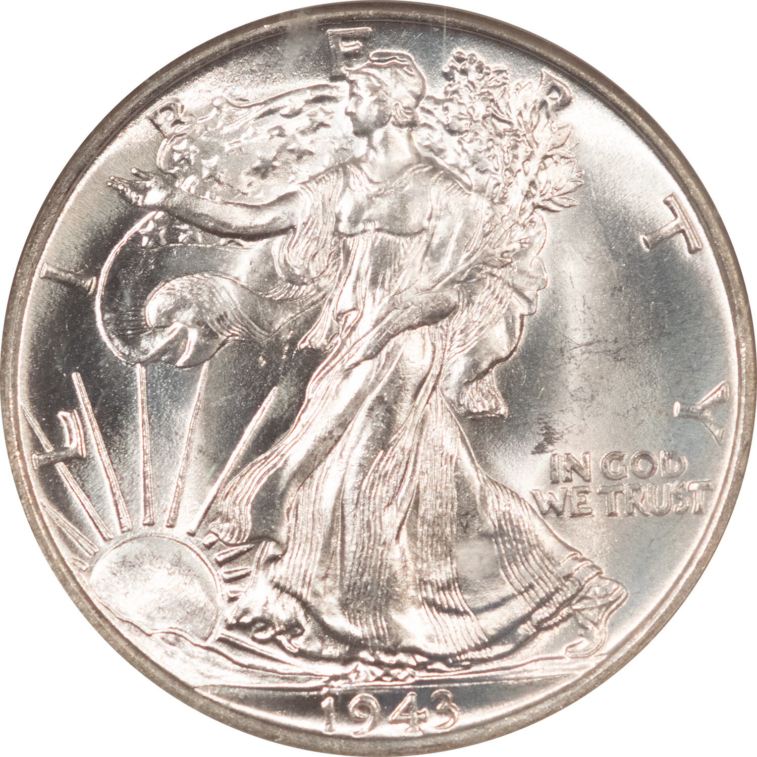 Half Dollars 1943 WALKING LIBERTY HALF DOLLAR – NGC MS-65, WHITE! Half Dollars 1943 WALKING LIBERTY HALF DOLLAR – NGC MS-65, WHITE!