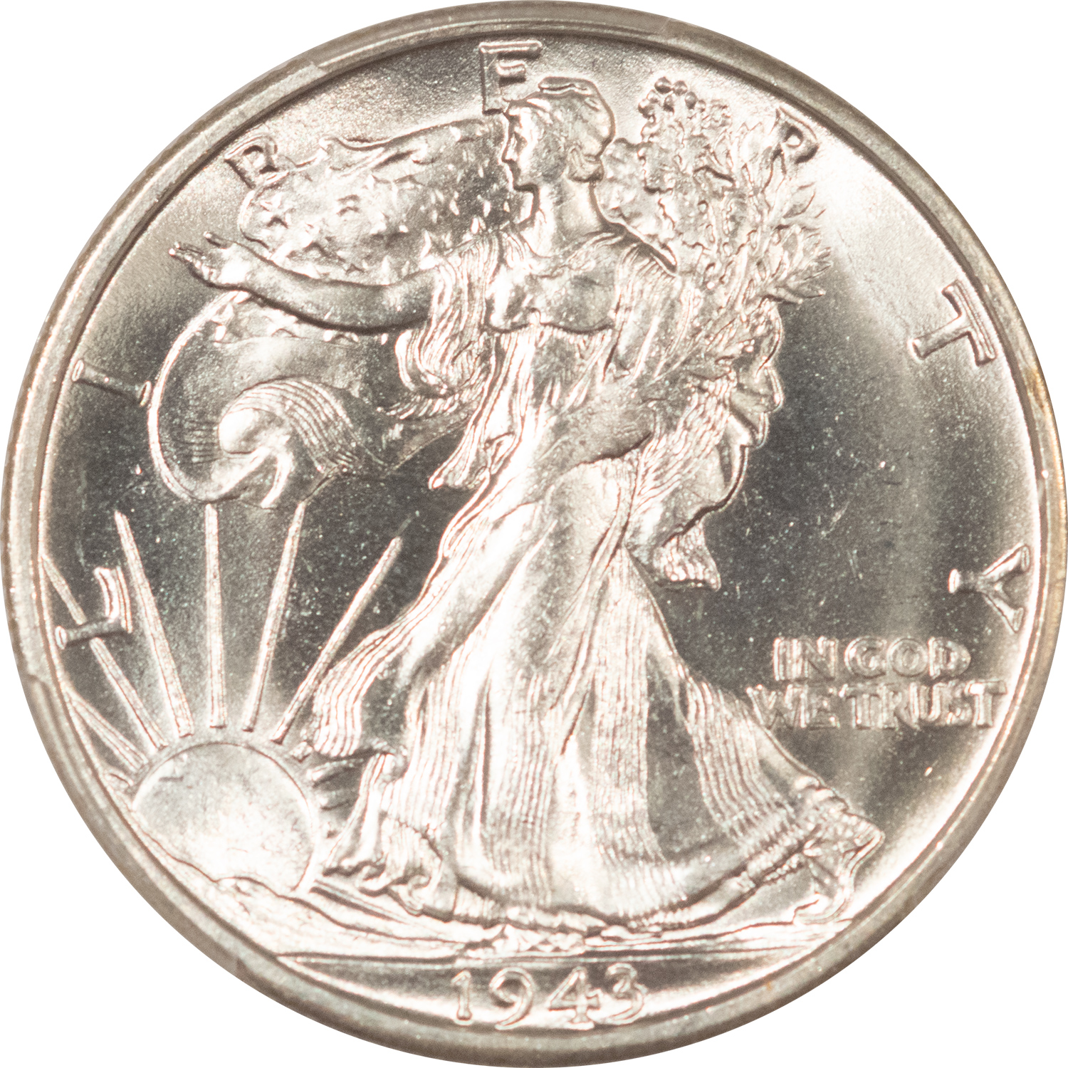 Half Dollars 1943-S WALKING LIBERTY HALF DOLLAR – PCGS MS-64, BLAST WHITE! Half Dollars 1943-S WALKING LIBERTY HALF DOLLAR – PCGS MS-64, BLAST WHITE!