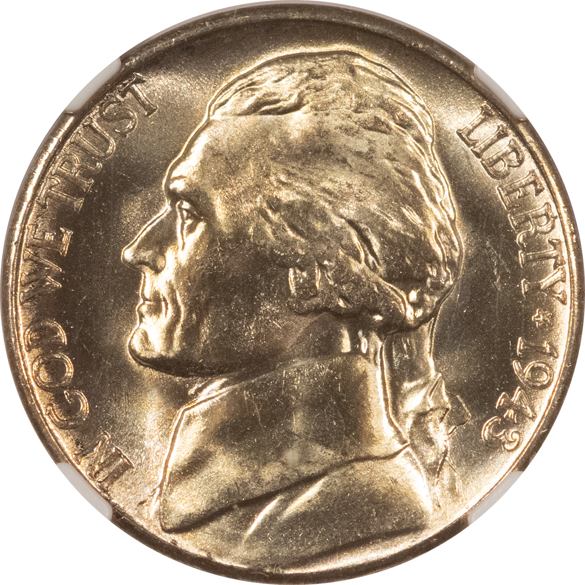 Jefferson Nickels 1943-S JEFFERSON NICKEL – NGC MS-67, SUPERB! Jefferson Nickels 1943-S JEFFERSON NICKEL – NGC MS-67, SUPERB!