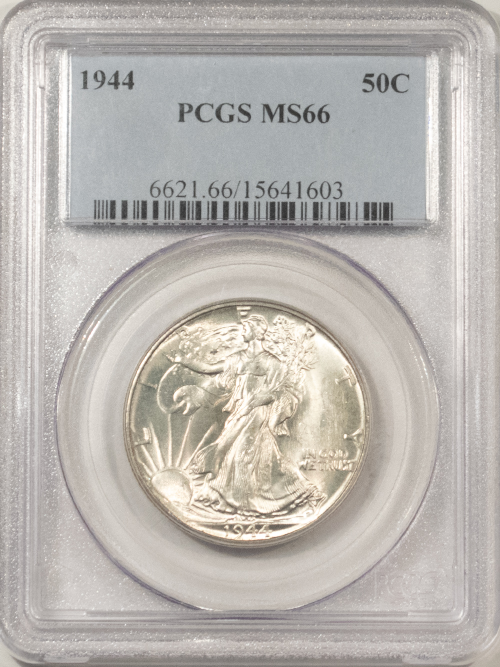 Half Dollars 1944 WALKING LIBERTY HALF DOLLAR – PCGS MS-66, FRESH LUSTER! Half Dollars 1944 WALKING LIBERTY HALF DOLLAR – PCGS MS-66, FRESH LUSTER!