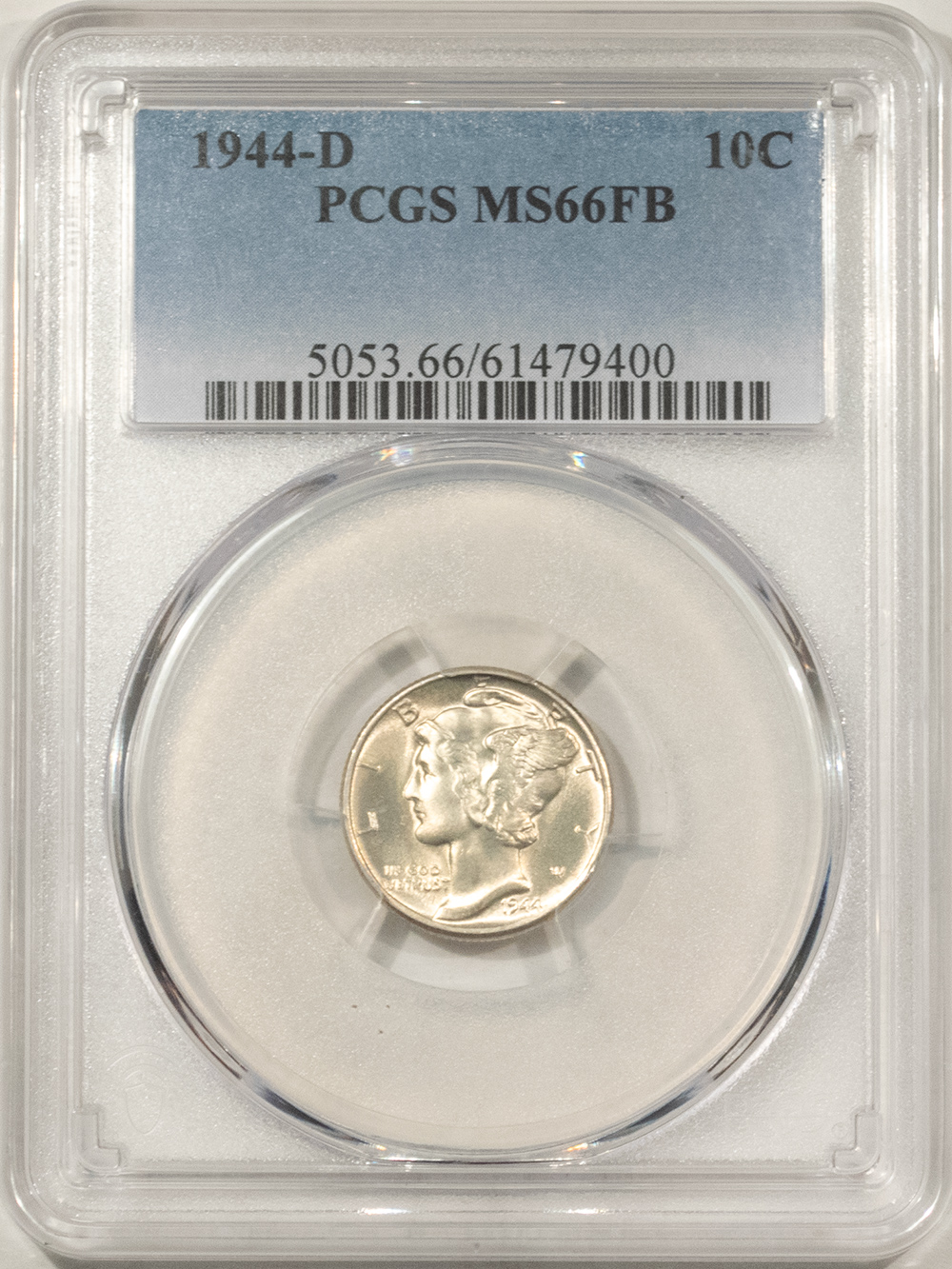 Dimes 1944-D MERCURY DIME – PCGS MS-66 FB, FRESH & PREMIUM QUALITY! Dimes 1944-D MERCURY DIME – PCGS MS-66 FB, FRESH & PREMIUM QUALITY!