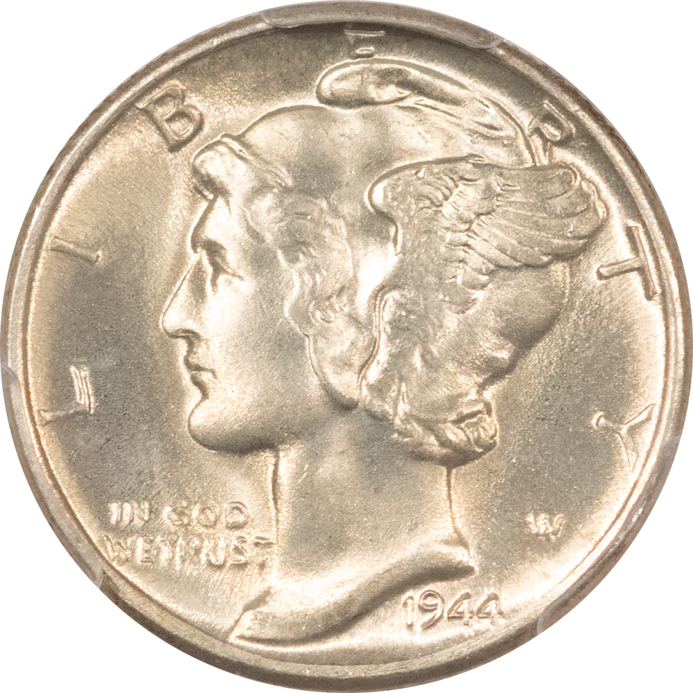 Dimes 1944-D MERCURY DIME – PCGS MS-66 FB, FRESH & PREMIUM QUALITY! Dimes 1944-D MERCURY DIME – PCGS MS-66 FB, FRESH & PREMIUM QUALITY!