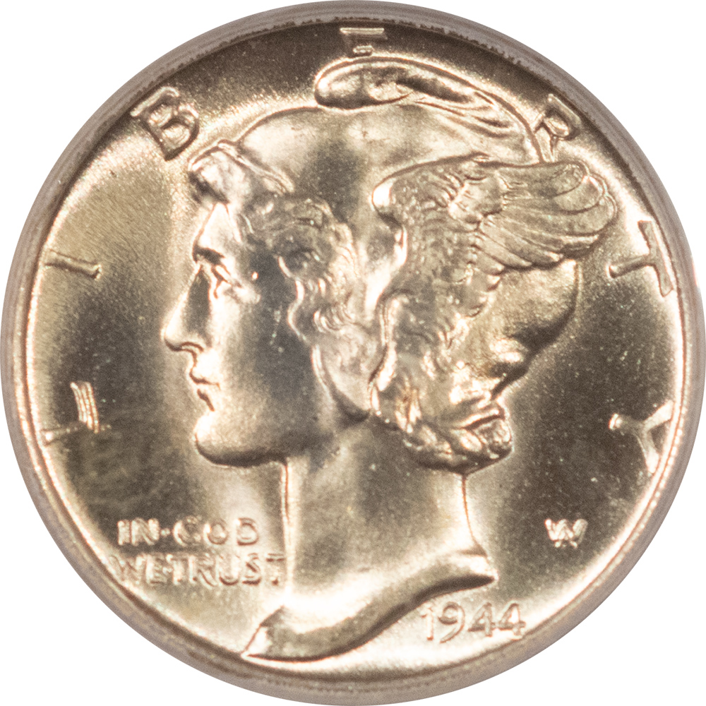 Dimes 1944-D MERCURY DIME – PCGS MS-66 FB, FRESH, FLASHY & PREMIUM QUALITY! Dimes 1944-D MERCURY DIME – PCGS MS-66 FB, FRESH, FLASHY & PREMIUM QUALITY!