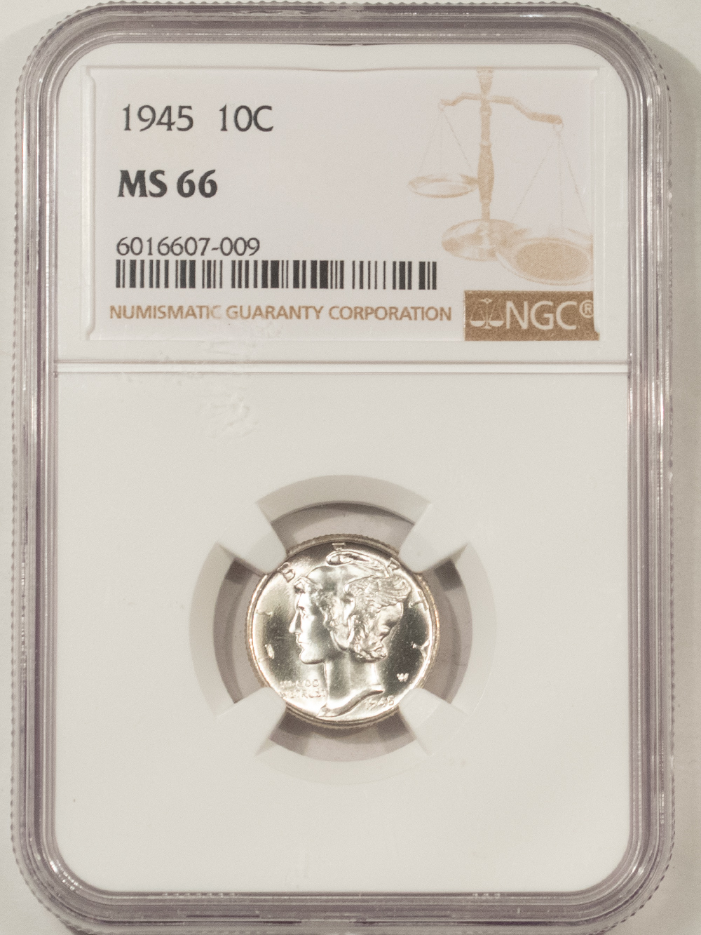 Dimes 1945 MERCURY DIME – NGC MS-66, BLAST WHITE, PARTIAL BAND! Dimes 1945 MERCURY DIME – NGC MS-66, BLAST WHITE, PARTIAL BAND!