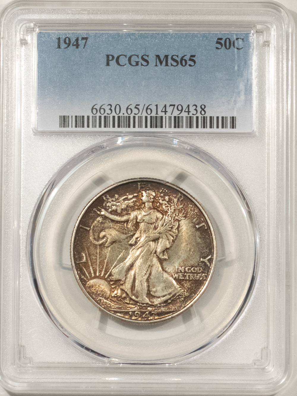 Half Dollars 1947 WALKING LIBERTY HALF DOLLAR – PCGS MS-65, ORIGINAL GEM! Half Dollars 1947 WALKING LIBERTY HALF DOLLAR – PCGS MS-65, ORIGINAL GEM!