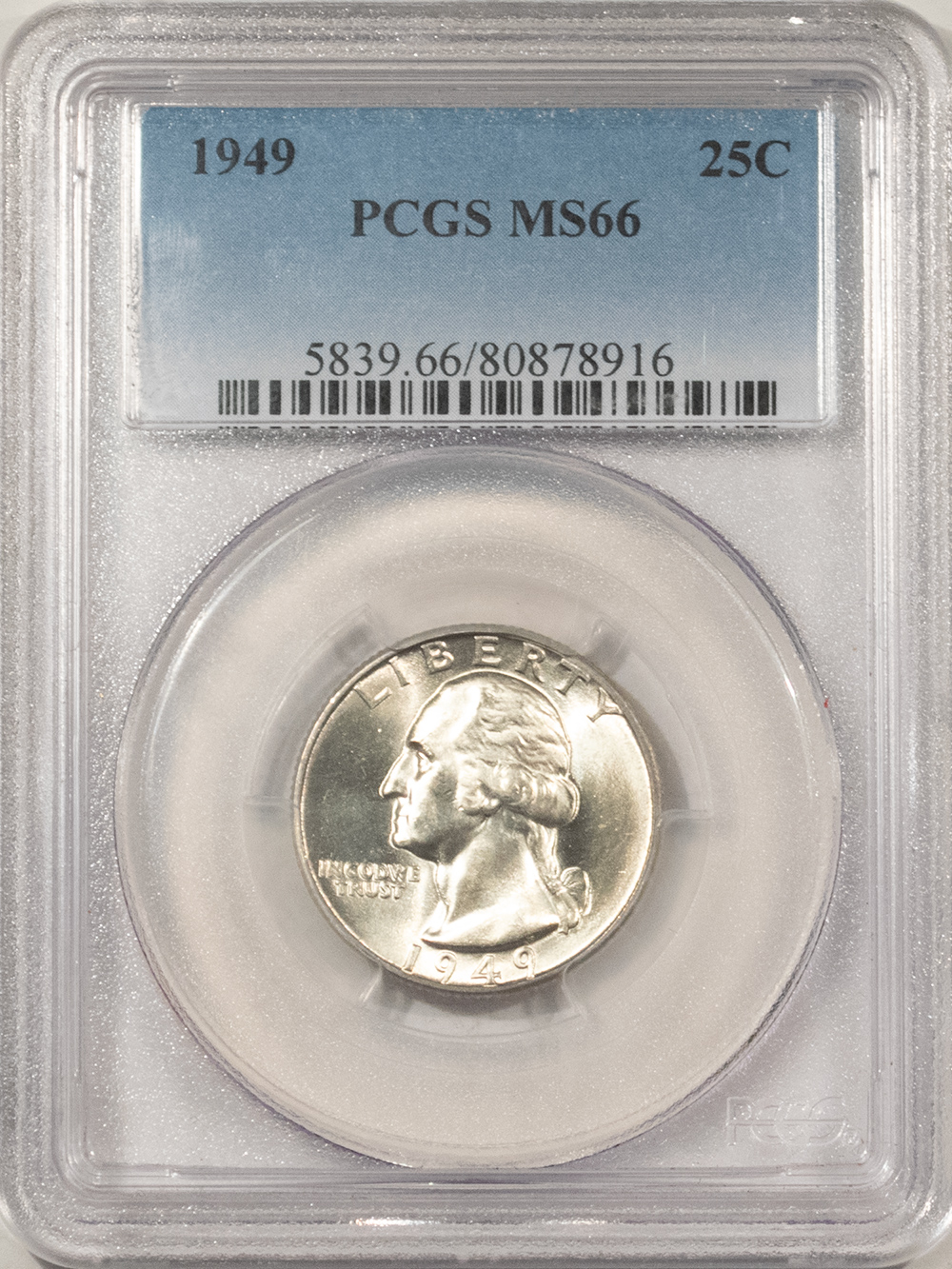 New Certified Coins 1949 WASHINGTON QUARTER – PCGS MS-66, FLASHY WHITE! New Certified Coins 1949 WASHINGTON QUARTER – PCGS MS-66, FLASHY WHITE!