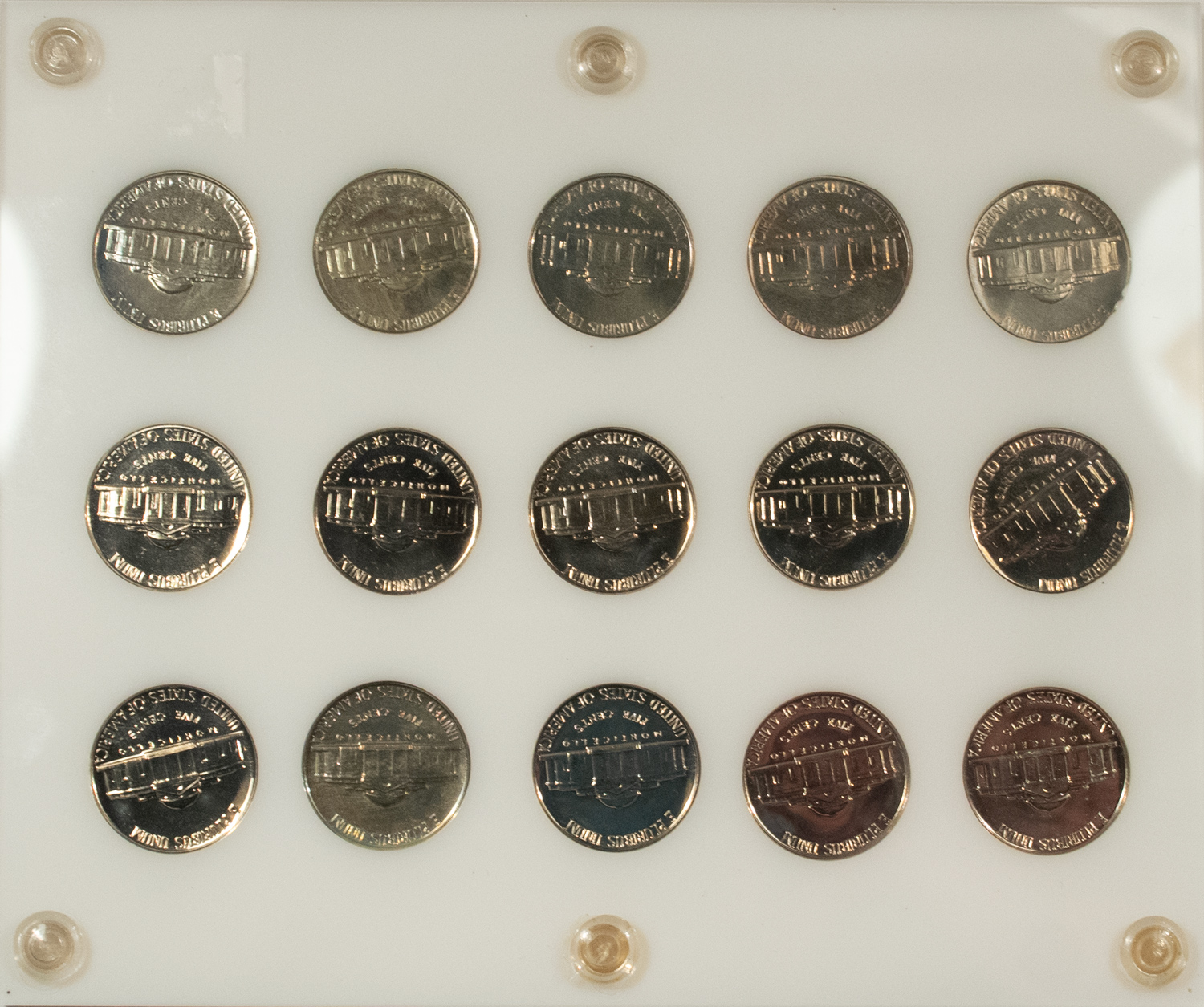 Jefferson Nickels 1950-1964 15 COIN PROOF JEFFERSON NICKEL SET IN VINTAGE CAPITAL HOLDER GEM PROOF Jefferson Nickels 1950-1964 15 COIN PROOF JEFFERSON NICKEL SET IN VINTAGE CAPITAL HOLDER GEM PROOF