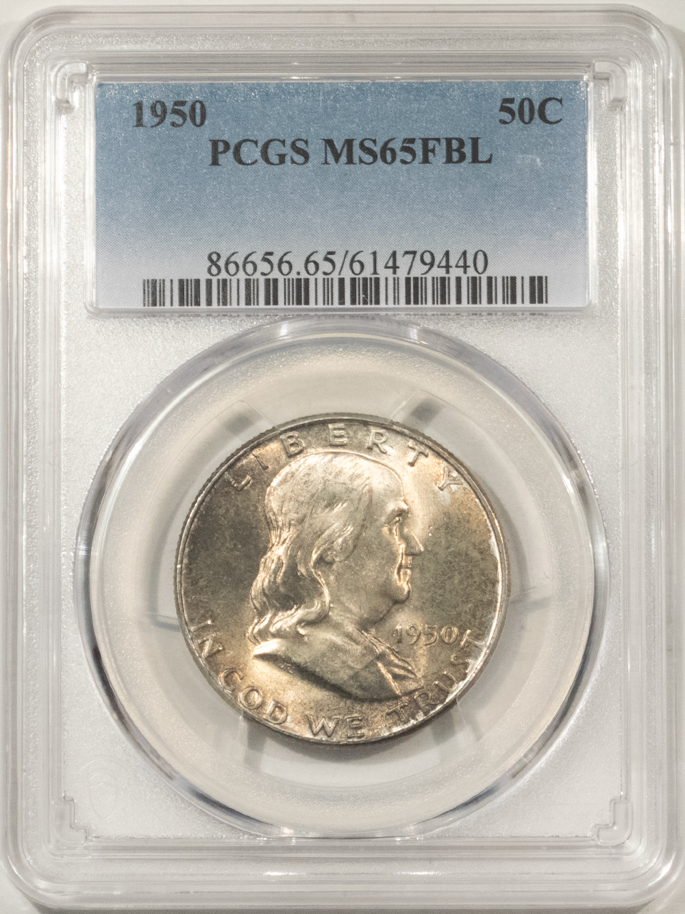 Franklin Halves 1950 FRANKLIN HALF DOLLAR – PCGS MS-65 FBL, FRESH GEM! Franklin Halves 1950 FRANKLIN HALF DOLLAR – PCGS MS-65 FBL, FRESH GEM!