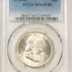 Franklin Halves 1950 FRANKLIN HALF DOLLAR – PCGS MS-62, WHITE!