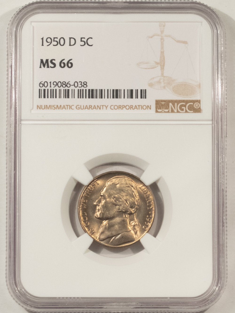 Jefferson Nickels 1950-D JEFFERSON NICKEL – NGC MS-66 Jefferson Nickels 1950-D JEFFERSON NICKEL – NGC MS-66