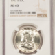 Franklin Halves 1953-D FRANKLIN HALF DOLLAR – NGC MS-64 FBL, FRESH & FLASHY! Franklin Halves 1953-D FRANKLIN HALF DOLLAR – NGC MS-64 FBL, FRESH & FLASHY!