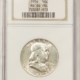 Franklin Halves 1957 FRANKLIN HALF DOLLAR – ANACS MS-63, WHITE! Franklin Halves 1957 FRANKLIN HALF DOLLAR – ANACS MS-63, WHITE!