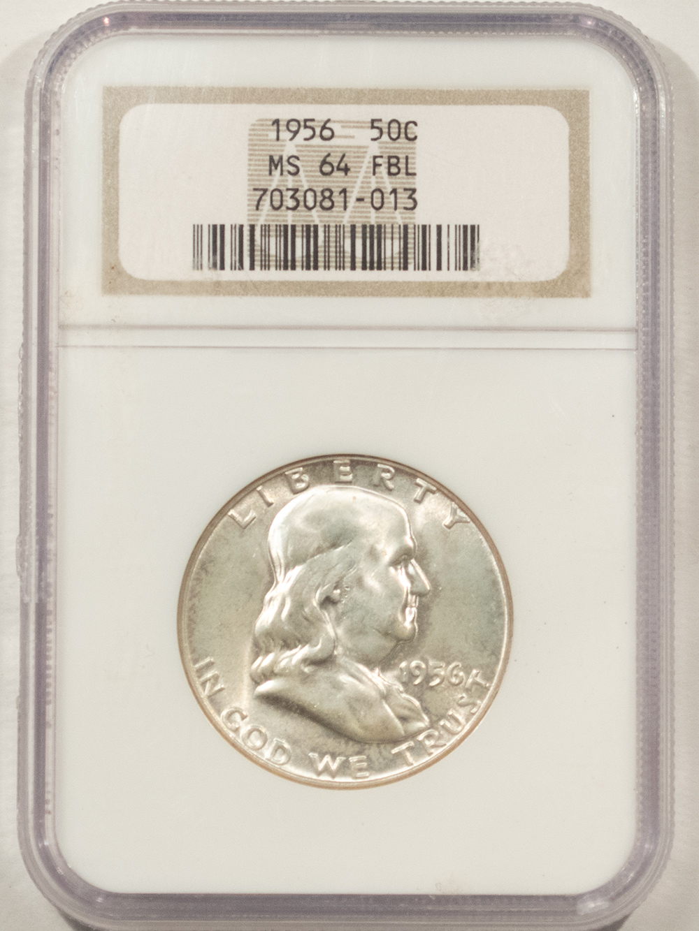 Franklin Halves 1956 FRANKLIN HALF DOLLAR – NGC MS-64 FBL, FRESH! SUPER PREMIUM QUALITY! Franklin Halves 1956 FRANKLIN HALF DOLLAR – NGC MS-64 FBL, FRESH! SUPER PREMIUM QUALITY!