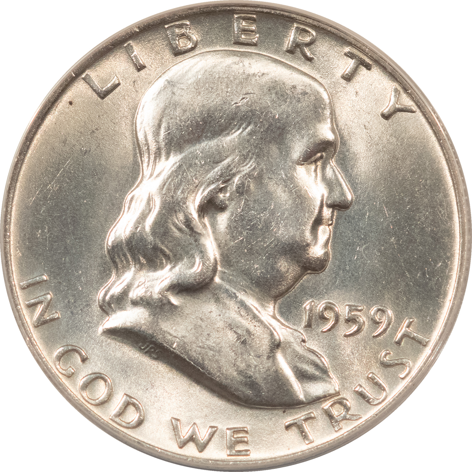 Franklin Halves 1959 FRANKLIN HALF DOLLAR – ANACS MS-63, WHITE! Franklin Halves 1959 FRANKLIN HALF DOLLAR – ANACS MS-63, WHITE!