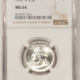 New Certified Coins 1963 WASHINGTON QUARTER – NGC MS-66 W