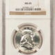 Franklin Halves 1963-D FRANKLIN HALF DOLLAR – PCGS MS-64 FBL, OLD GREEN HOLDER, PQ, LOOKS GEM!