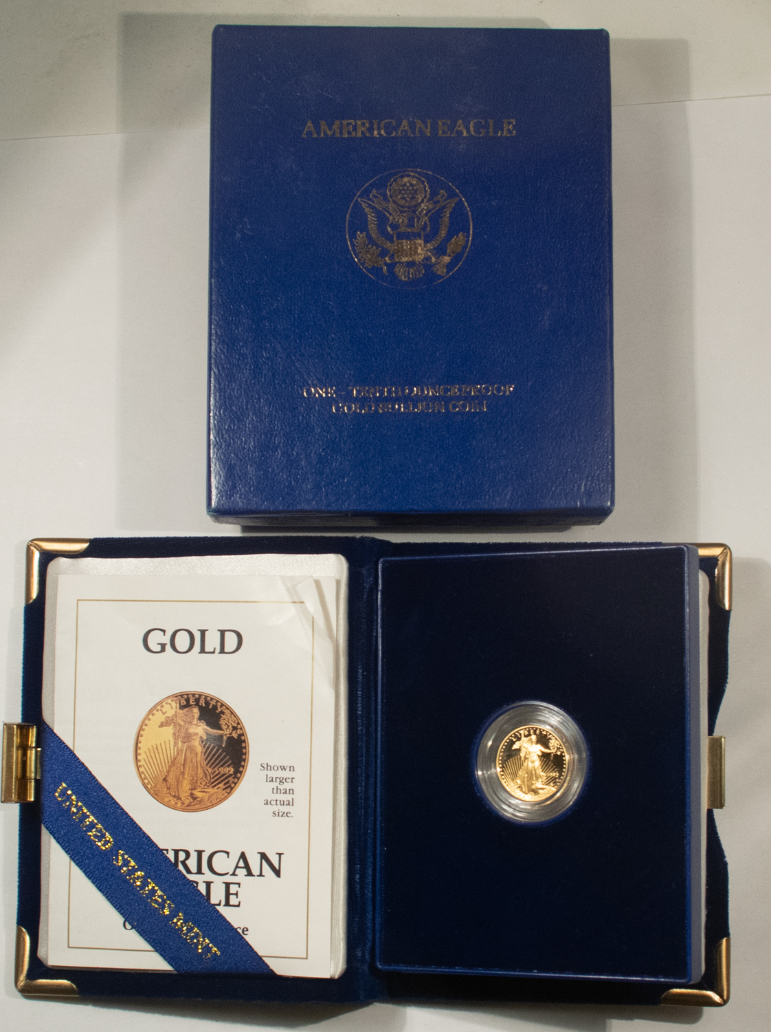 American Gold Eagles, Buffaloes, & Liberty Series 1992 1/10 OZ PROOF $5 AMERICAN GOLD EAGLE – GEM PROOF WITH BOX AND COA! American Gold Eagles, Buffaloes, & Liberty Series 1992 1/10 OZ PROOF $5 AMERICAN GOLD EAGLE – GEM PROOF WITH BOX AND COA!