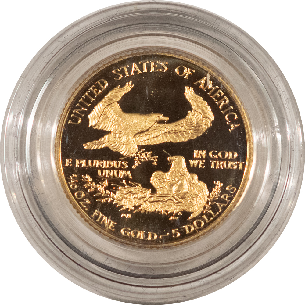 American Gold Eagles, Buffaloes, & Liberty Series 1992 1/10 OZ PROOF $5 AMERICAN GOLD EAGLE – GEM PROOF WITH BOX AND COA! American Gold Eagles, Buffaloes, & Liberty Series 1992 1/10 OZ PROOF $5 AMERICAN GOLD EAGLE – GEM PROOF WITH BOX AND COA!