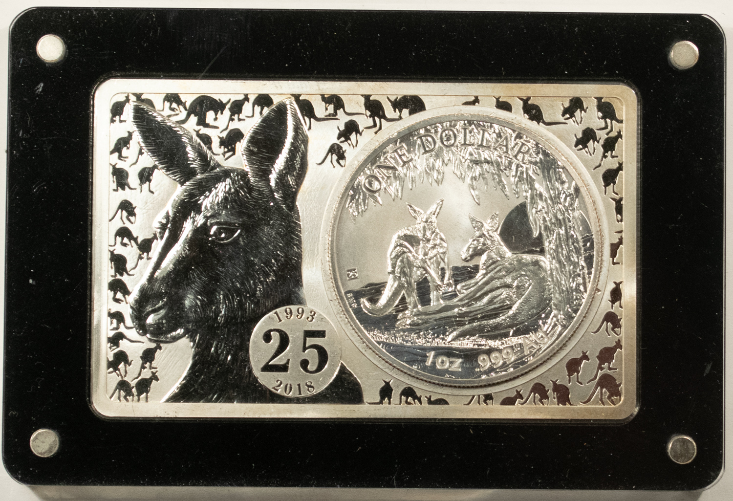 Bullion 2018-P AUSTRALIA 3 OZ SILVER KANGAROO COIN BAR 25TH ANNIVERSARY GEM IN OGP! Bullion 2018-P AUSTRALIA 3 OZ SILVER KANGAROO COIN BAR 25TH ANNIVERSARY GEM IN OGP!