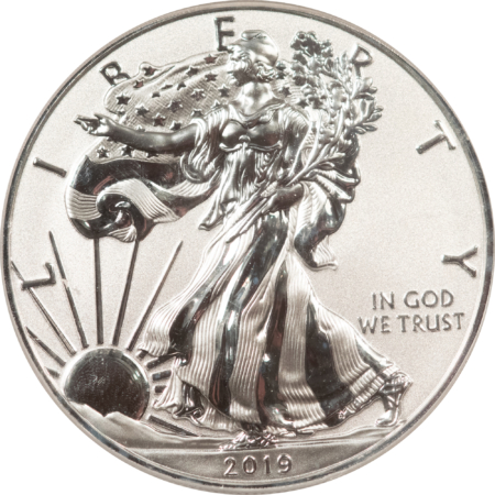 2019-W PROOF AMERICAN SILVER EAGLE, ENHANCED REVERSE, 1 OZ .999