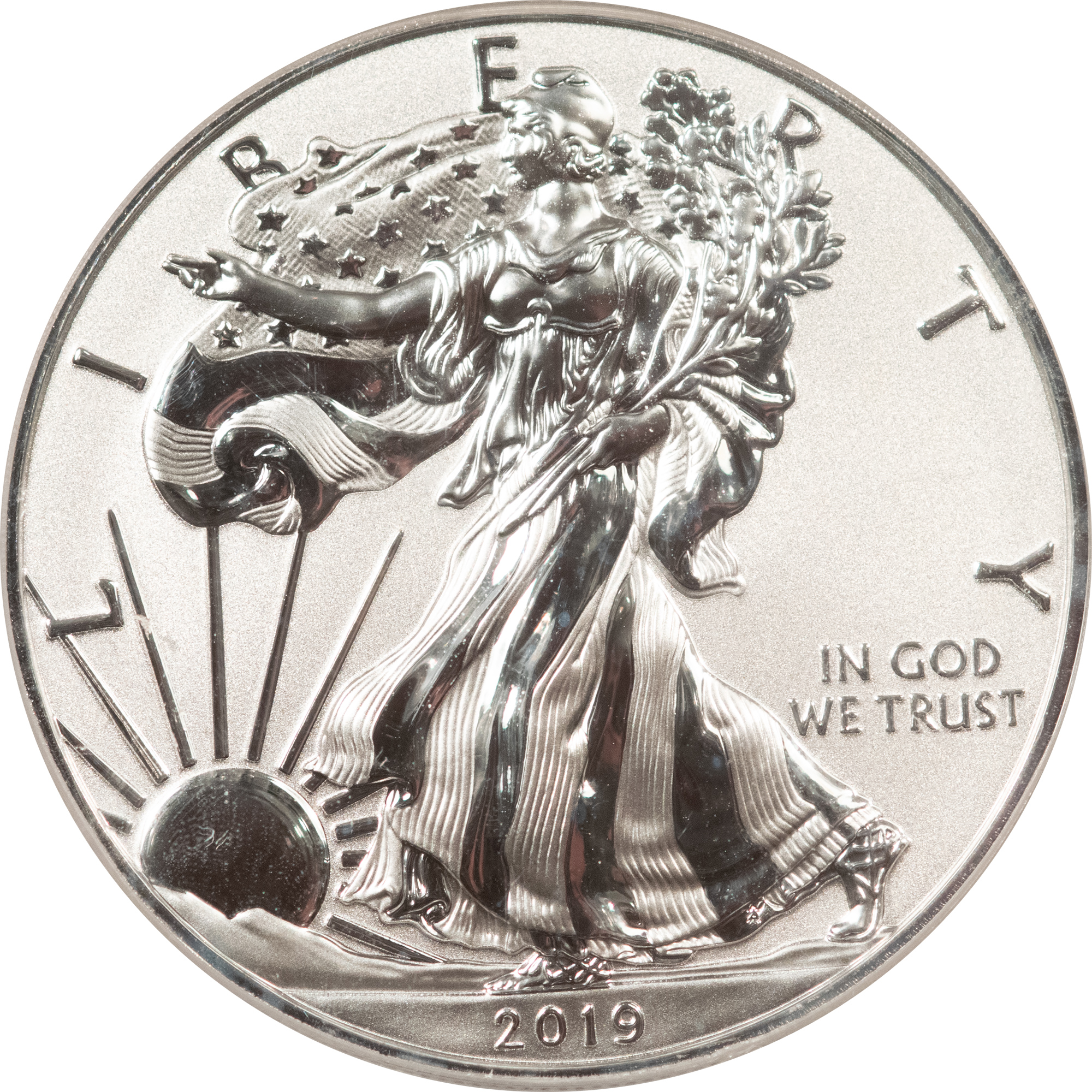 American Silver Eagles 2019-W PROOF AMERICAN SILVER EAGLE, ENHANCED REVERSE, 1 OZ .999 – PCGS PR-69 American Silver Eagles 2019-W PROOF AMERICAN SILVER EAGLE, ENHANCED REVERSE, 1 OZ .999 – PCGS PR-69