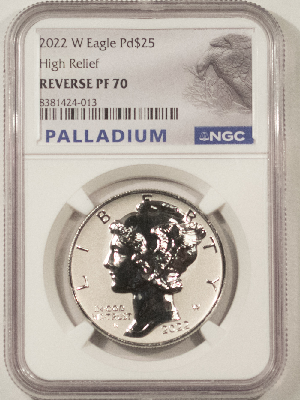 American Platinum Eagles 2022-W REVERSE PROOF $25 PALLADIUM EAGLE, 1 OZ .9995 HIGH RELIEF – NGC PF-70 American Platinum Eagles 2022-W REVERSE PROOF $25 PALLADIUM EAGLE, 1 OZ .9995 HIGH RELIEF – NGC PF-70