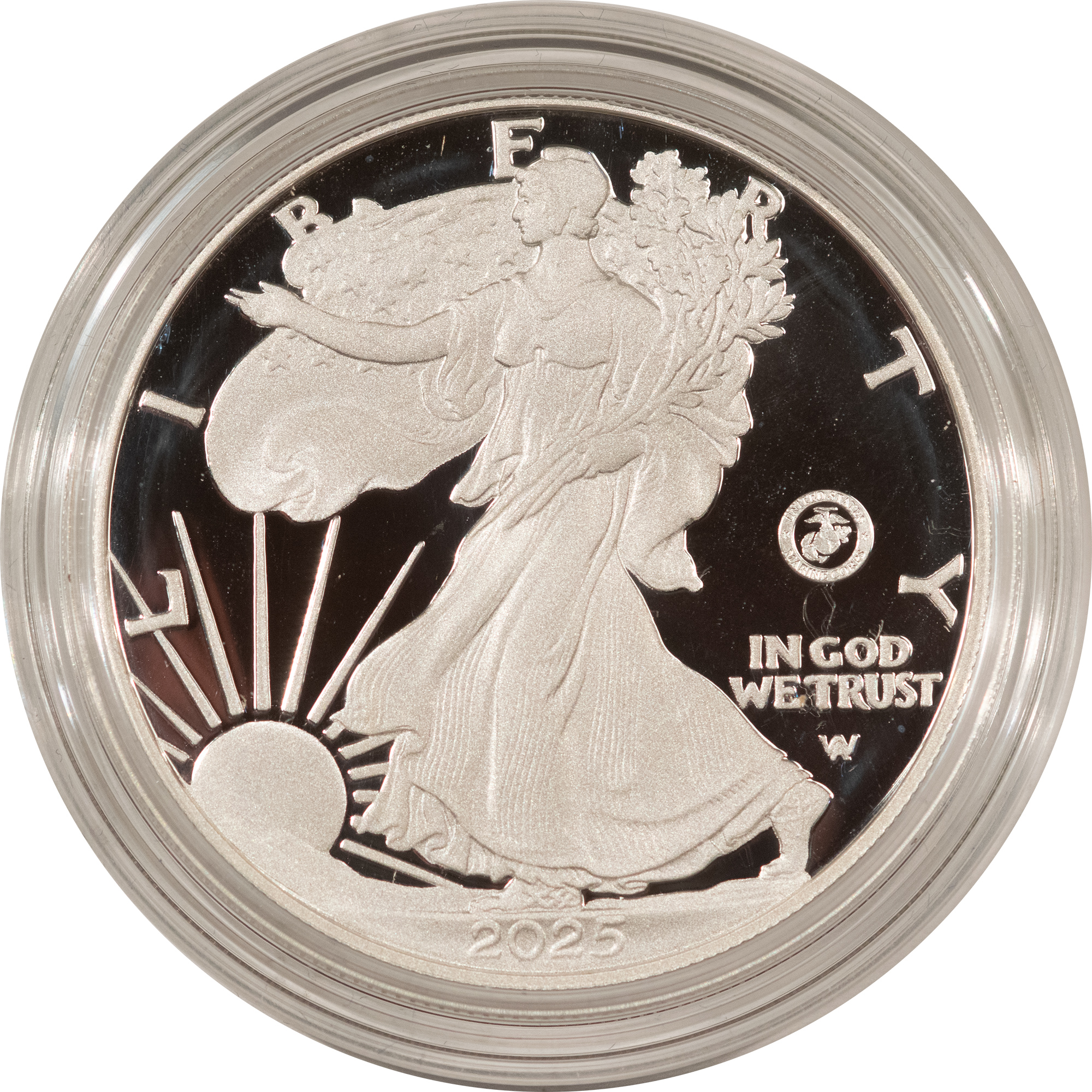 American Silver Eagles 2025-P $1 PROOF AMERICAN SILVER EAGLE 1 OZ .999 MARINE PRIVY – GEM PROOF BOX/COA American Silver Eagles 2025-P $1 PROOF AMERICAN SILVER EAGLE 1 OZ .999 MARINE PRIVY – GEM PROOF BOX/COA