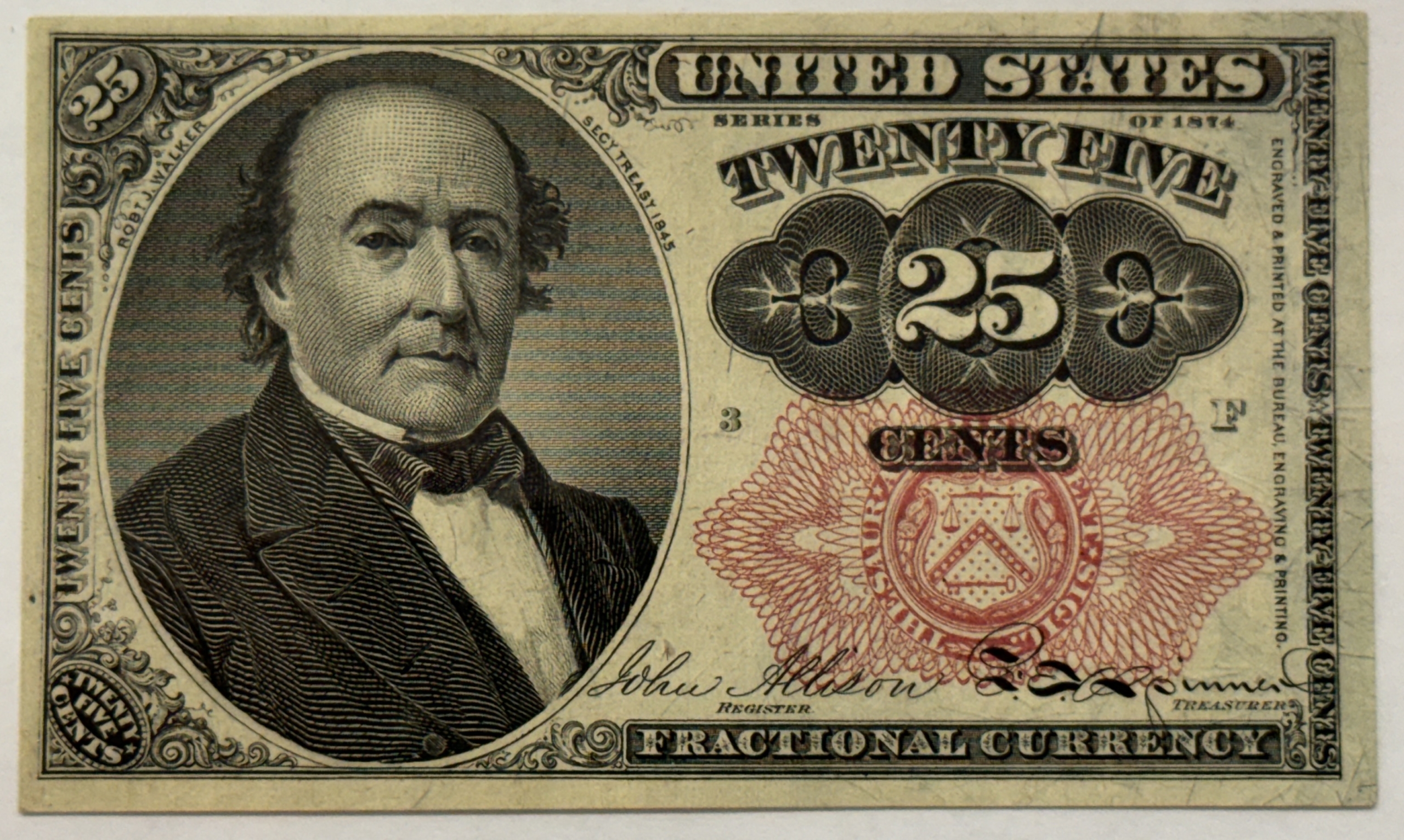Fractional Currency 25c 5TH ISSUE FRACTIONAL CURRENCY FR#1308 ALLISON/SPINNER/LONG PMG GEM UNC 65EPQ Fractional Currency 25c 5TH ISSUE FRACTIONAL CURRENCY FR#1308 ALLISON/SPINNER/LONG PMG GEM UNC 65EPQ