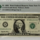 New Store Items 1993 $1 FEDERAL RESERVE WEB NOTE PHILADELPHIA FR#1920C PMG CH UNC 64! SCARCE