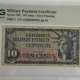 Military Payment Certificates SERIES 591 25 CENTS MPC MILITARY PAYMENT CERTIFICATE S863-1 – PMG VF-30