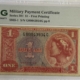 Military Payment Certificates SERIES 591 $5 MPC MILITARY PAYMENT CERTIFICATE S866-1 PMG VF-20 SPLITS, BUT RARE