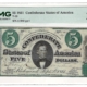 Confederate Notes 1861 $10 CONFEDERATE STATES OF AMERICA T-28, PMG VF-25, RICH COLOR & ATTRACTIVE!